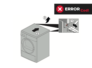 Desmonta la tapa superior de la lavadora Balay para tener acceso a la goma de la puerta