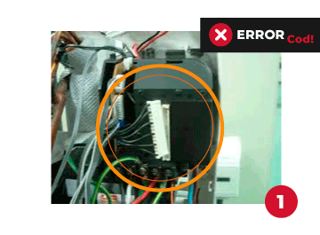 Conector suelto en el aire acondicionado de marca LG dando error CH05