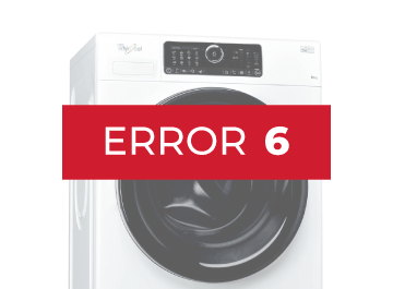 error 6 lavadora whirlpool