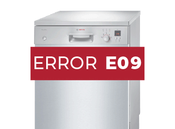 Lavavajillas Bosch error E09