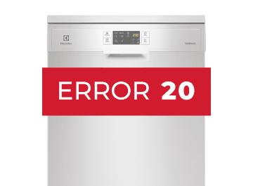 error 20 lavavajillas electrolux