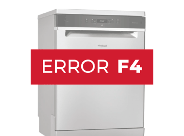 Error F4 en lavavajillas Whirlpool