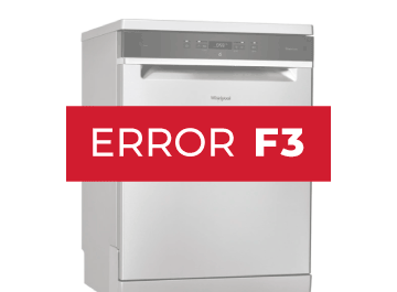 Error F3 lavavajillas Whirlpool