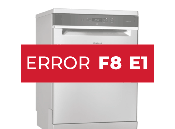Lavavajillas Whirlpool error F8 E1
