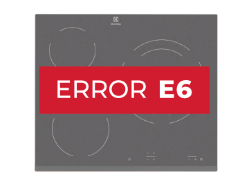 Placa inducción Electrolux error E6