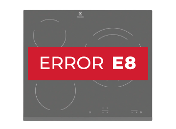 Placa inducción Electrolux error E8