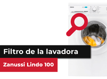 ¿Dónde está el filtro de la lavadora Zanussi Lindo 100?